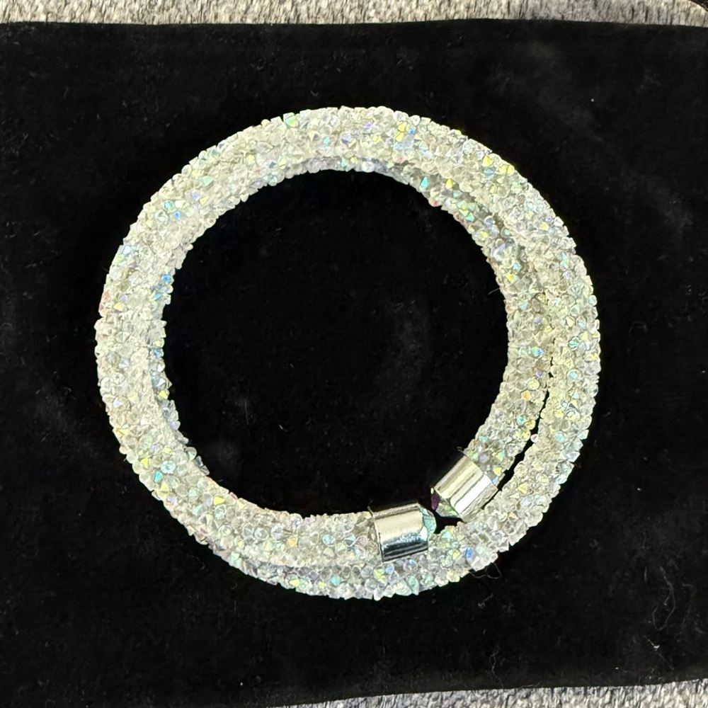 NWOT Crystal Wrap-Around Bracelet, White